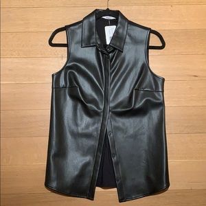 NWT Bailey44 faux leather shirt